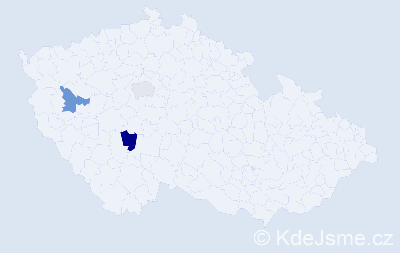 Příjmení: 'Pončák', počet výskytů 3 v celé ČR