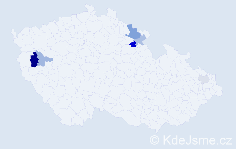Příjmení: 'Pöllnerová', počet výskytů 9 v celé ČR