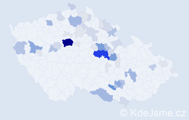 Příjmení: 'Binko', počet výskytů 174 v celé ČR