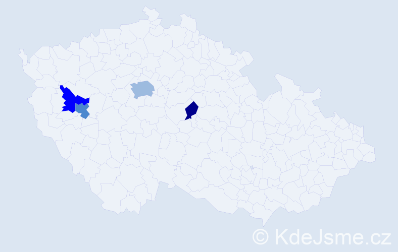 Příjmení: 'Stajnerová', počet výskytů 10 v celé ČR