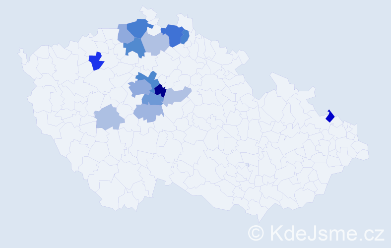 Příjmení: 'Pechatá', počet výskytů 48 v celé ČR