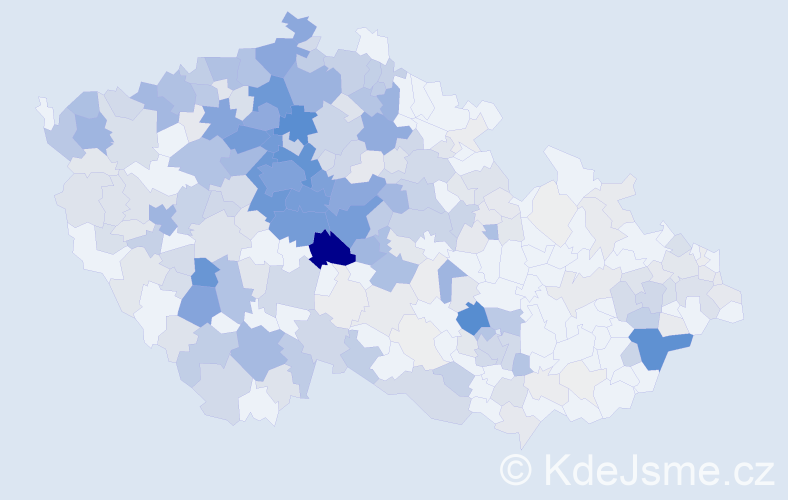 Příjmení: 'Srbová', počet výskytů 1357 v celé ČR