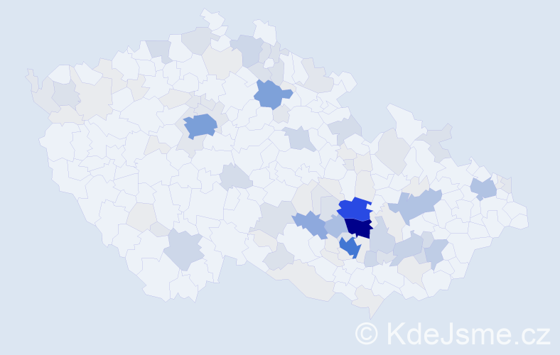 Příjmení: 'Zachoval', počet výskytů 379 v celé ČR