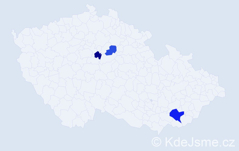 Příjmení: 'Ronďoš', počet výskytů 5 v celé ČR