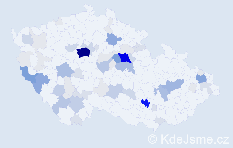 Příjmení: 'Lagron', počet výskytů 258 v celé ČR