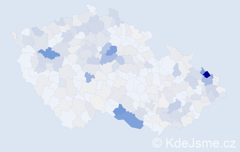 Příjmení: 'Plaček', počet výskytů 1507 v celé ČR