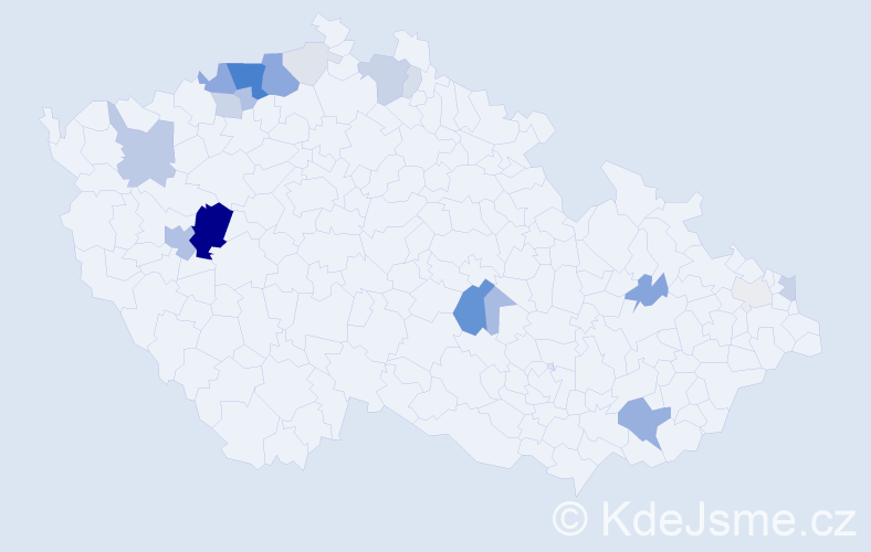 Příjmení: 'Lučková', počet výskytů 77 v celé ČR