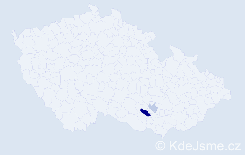 Příjmení: 'Krilo', počet výskytů 2 v celé ČR