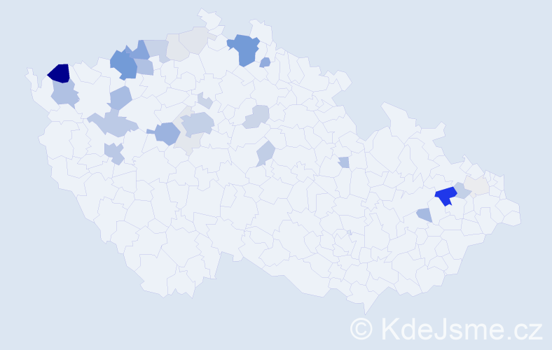 Příjmení: 'Cvoreňová', počet výskytů 99 v celé ČR