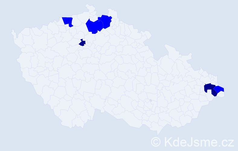 Příjmení: 'Demian', počet výskytů 8 v celé ČR