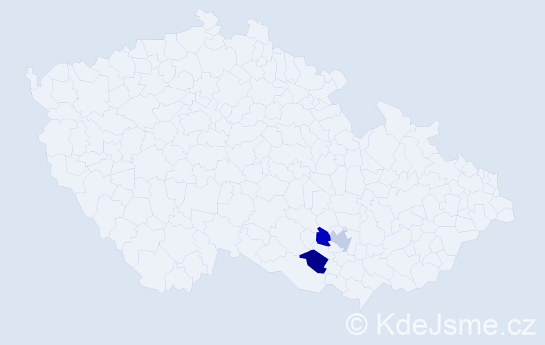Příjmení: 'Fujs', počet výskytů 3 v celé ČR