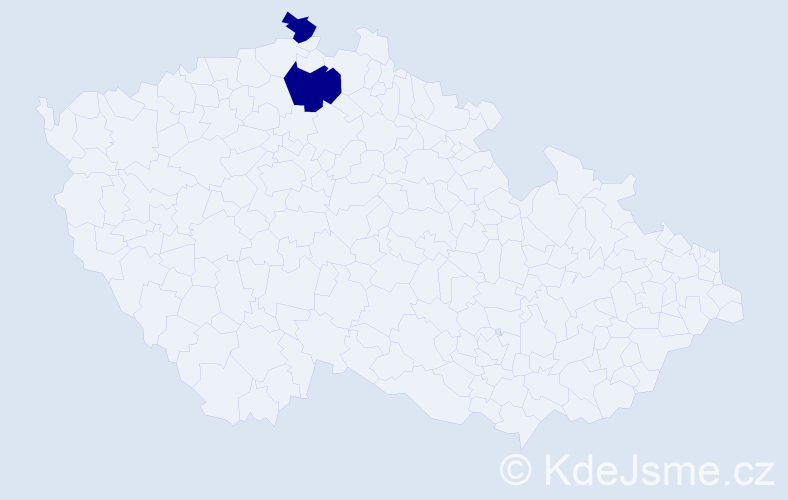 Příjmení: 'Tabi', počet výskytů 2 v celé ČR