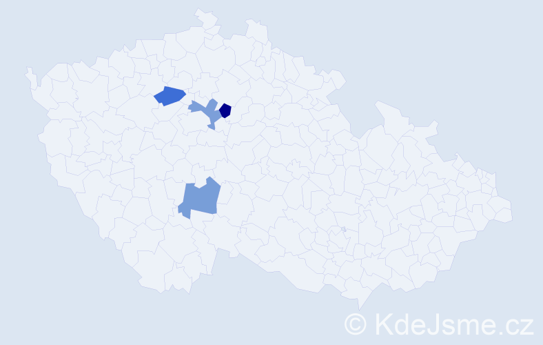 Příjmení: 'Patocs', počet výskytů 4 v celé ČR