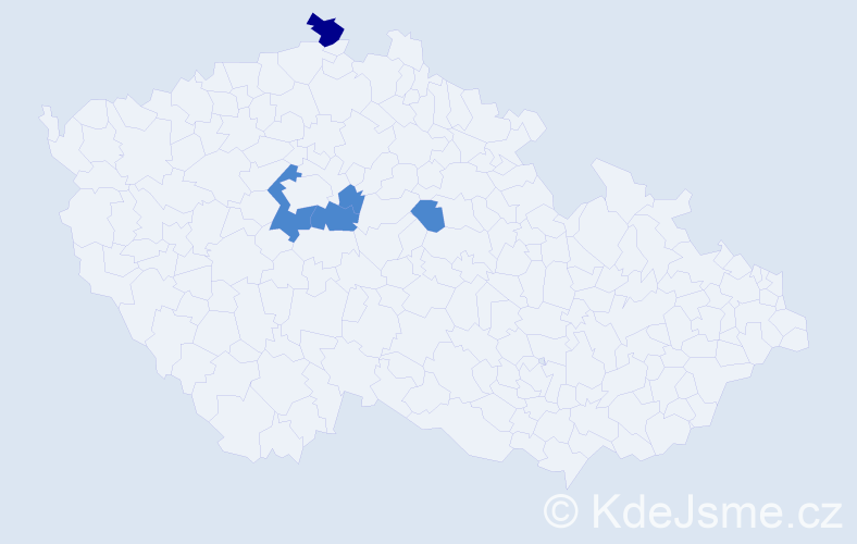 Příjmení: 'Máčik', počet výskytů 7 v celé ČR