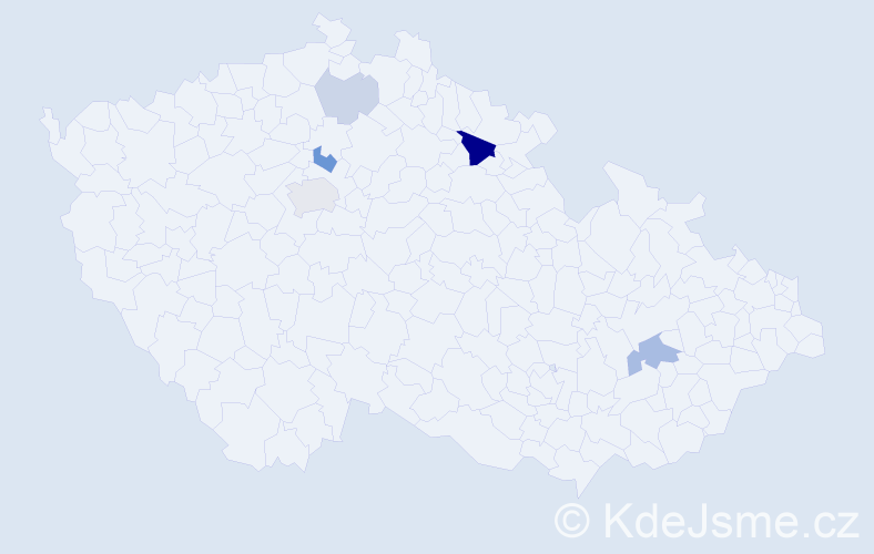 Příjmení: 'Tarčák', počet výskytů 13 v celé ČR