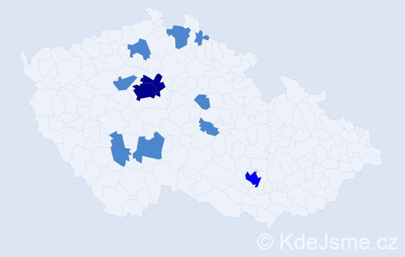 Příjmení: 'Tymchenko', počet výskytů 16 v celé ČR