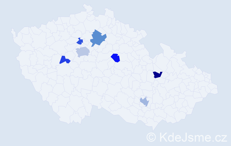 Příjmení: 'Babii', počet výskytů 12 v celé ČR