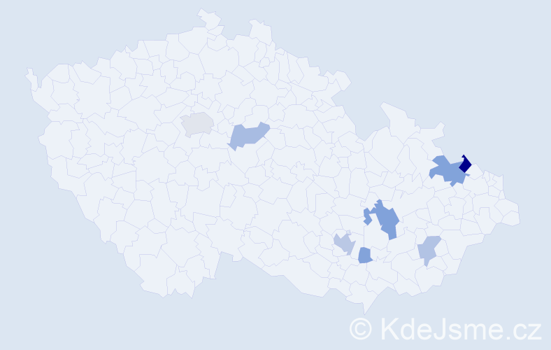 Příjmení: 'Zips', počet výskytů 26 v celé ČR