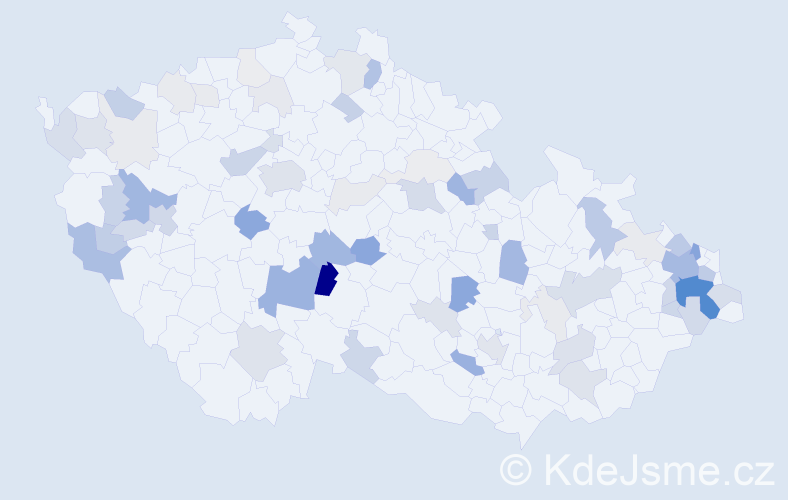 Příjmení: 'Adamovský', počet výskytů 203 v celé ČR