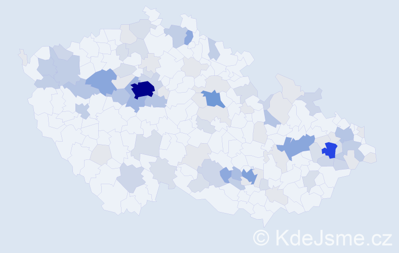 Příjmení: 'Boková', počet výskytů 277 v celé ČR