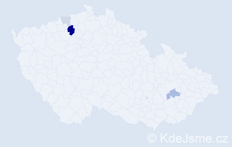 Příjmení: 'Pavlych', počet výskytů 8 v celé ČR