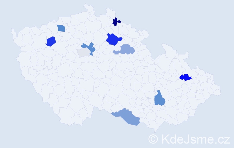 Příjmení: 'Romaniuk', počet výskytů 21 v celé ČR