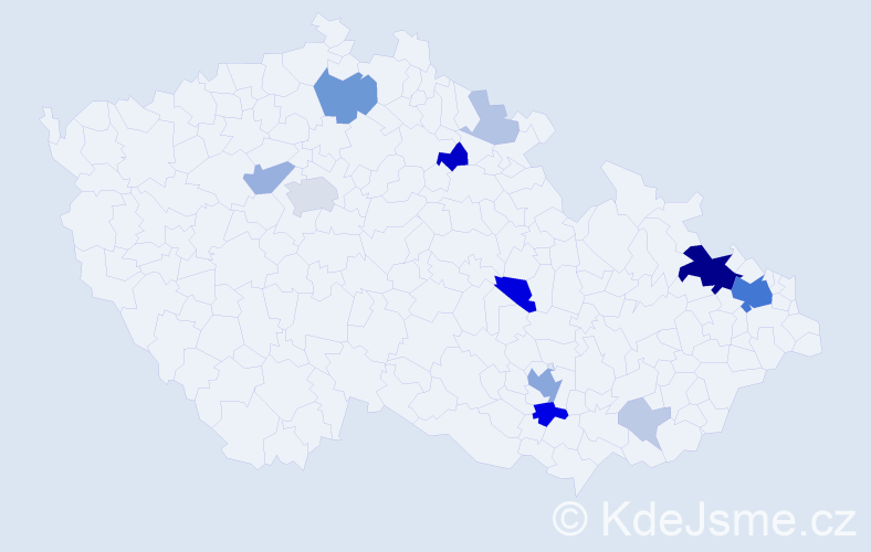 Příjmení: 'Čerbáková', počet výskytů 47 v celé ČR