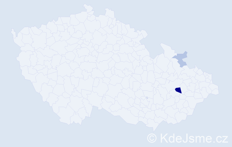 Příjmení: 'Klanichová', počet výskytů 4 v celé ČR