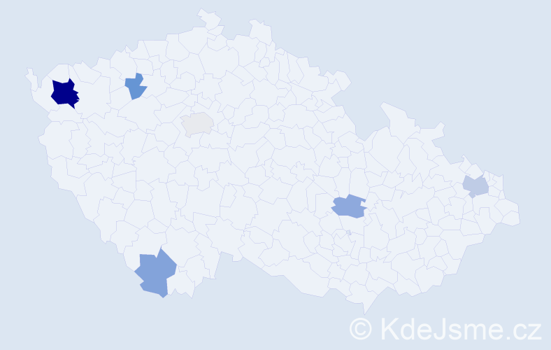 Příjmení: 'Matkovčík', počet výskytů 13 v celé ČR