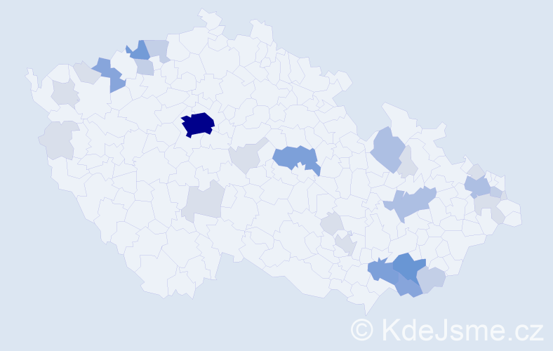 Příjmení: 'Anger', počet výskytů 87 v celé ČR
