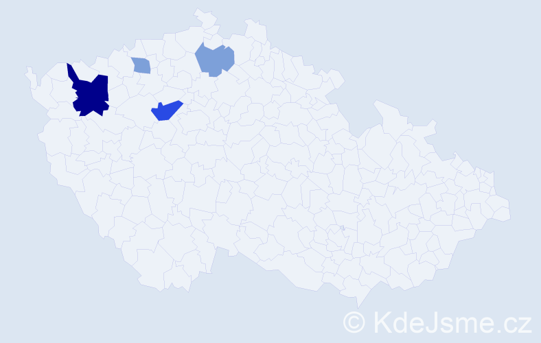 Příjmení: 'Bernhart', počet výskytů 9 v celé ČR