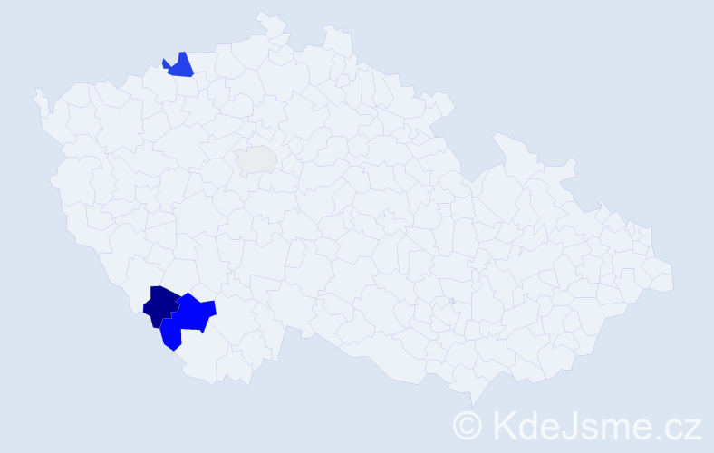 Příjmení: 'Lachkovič', počet výskytů 9 v celé ČR