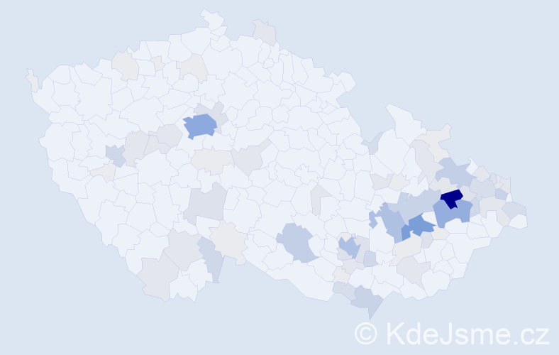 Příjmení: 'Mik', počet výskytů 294 v celé ČR