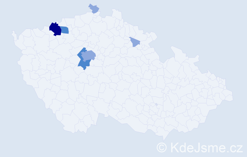 Příjmení: 'Črep', počet výskytů 12 v celé ČR