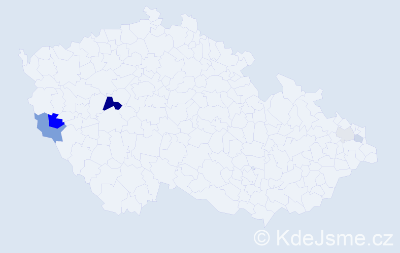 Příjmení: 'Achberger', počet výskytů 11 v celé ČR