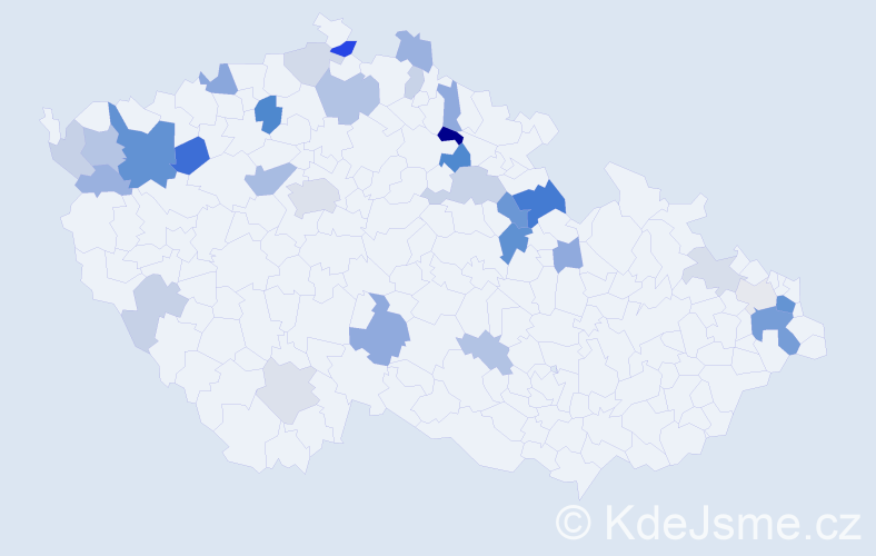 Příjmení: 'Varadi', počet výskytů 73 v celé ČR