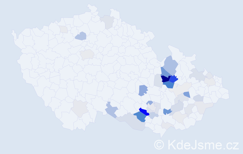 Příjmení: 'Kleibl', počet výskytů 137 v celé ČR