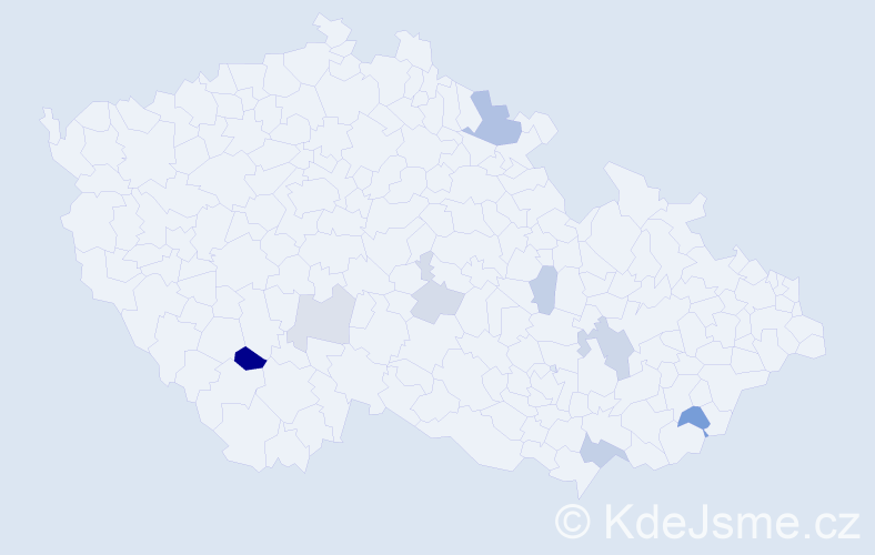 Příjmení: 'Búzková', počet výskytů 16 v celé ČR