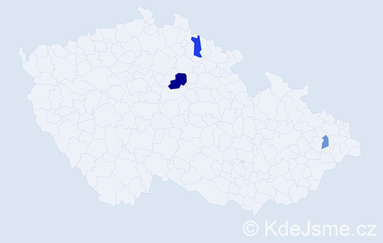 Příjmení: 'Jezdínský', počet výskytů 4 v celé ČR