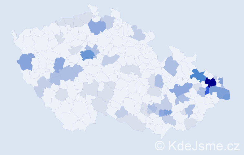 Příjmení: 'Durajová', počet výskytů 179 v celé ČR