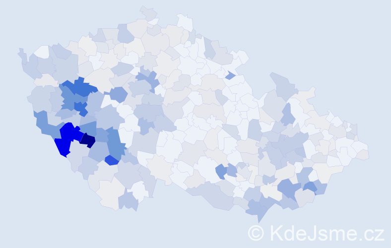 Příjmení: 'Kovářík', počet výskytů 1094 v celé ČR