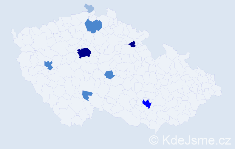 Příjmení: 'Horaisová', počet výskytů 20 v celé ČR