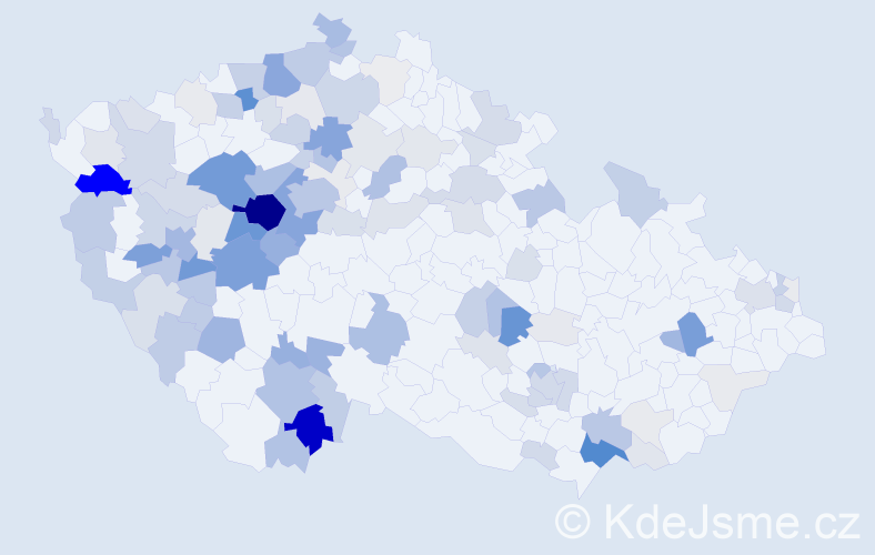 Příjmení: 'Štětka', počet výskytů 469 v celé ČR