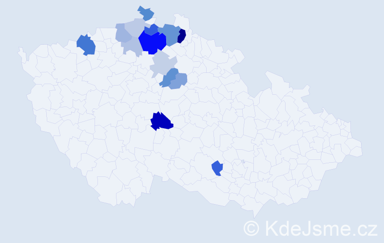 Příjmení: 'Hošic', počet výskytů 40 v celé ČR