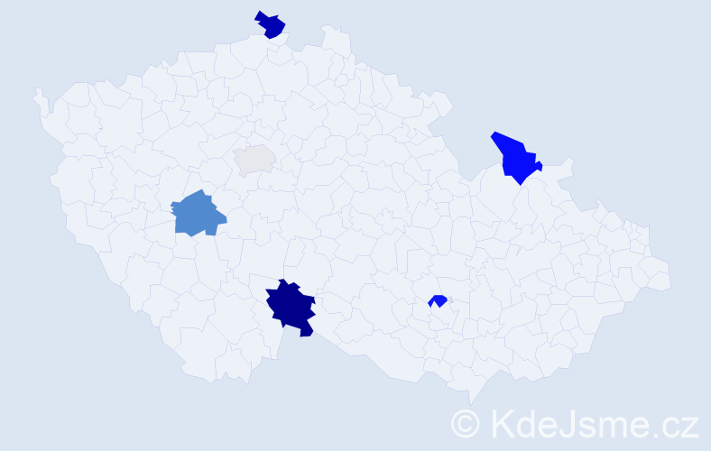 Příjmení: 'Drahovská', počet výskytů 11 v celé ČR