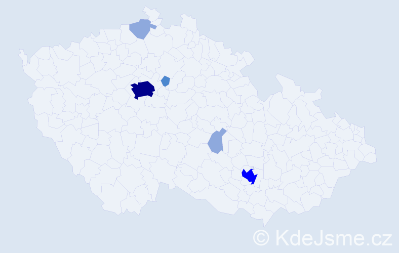 Příjmení: 'Kempe', počet výskytů 13 v celé ČR