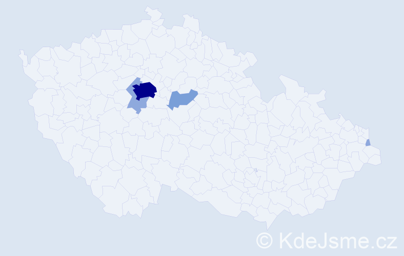 Příjmení: 'Gačová', počet výskytů 11 v celé ČR