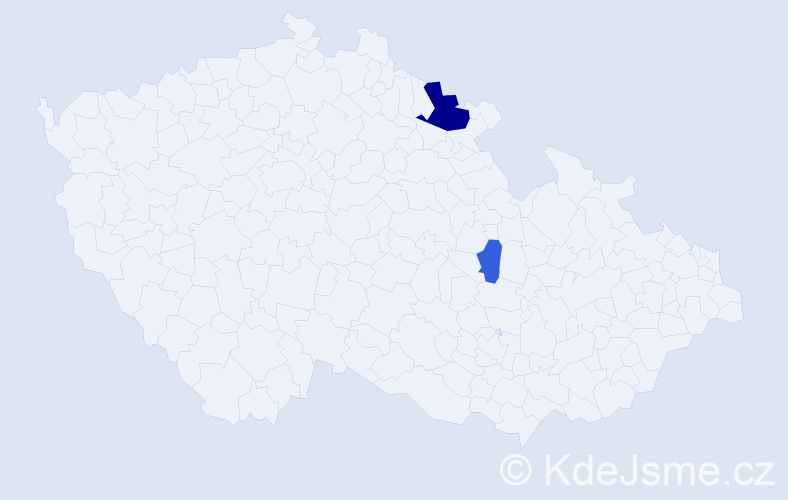 Příjmení: 'Drejslarová', počet výskytů 9 v celé ČR