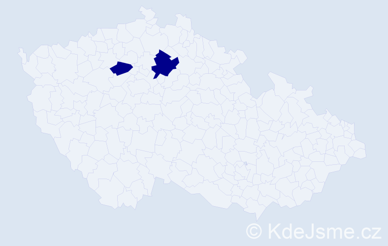 Příjmení: 'Dubrovčáková', počet výskytů 2 v celé ČR