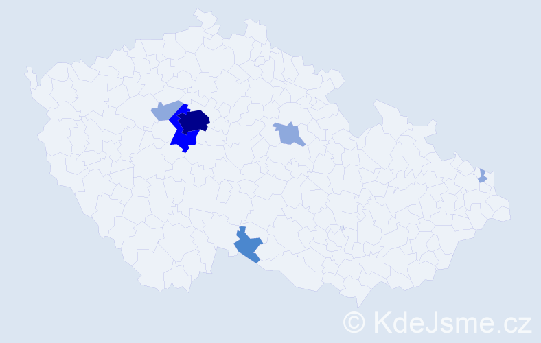 Příjmení: 'Mrskoč', počet výskytů 14 v celé ČR